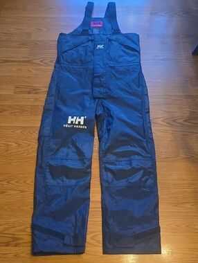 Helly Hansen Dark Blue Bib Overalls with Red Logo Patch